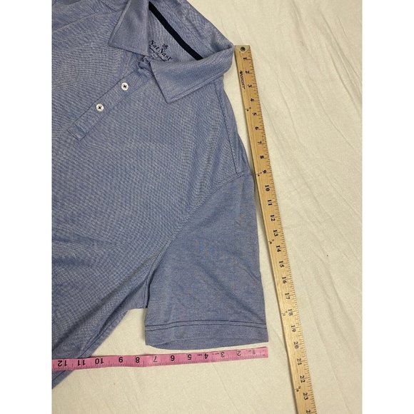 Nat Nast Polo Shirt Men's XL Blue Short Sleeve Rayon Polyester 1/4 buttons Golf - Picture 9 of 9